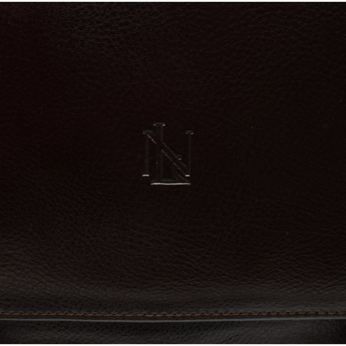 Dark Brown Grain Leather Briefcase