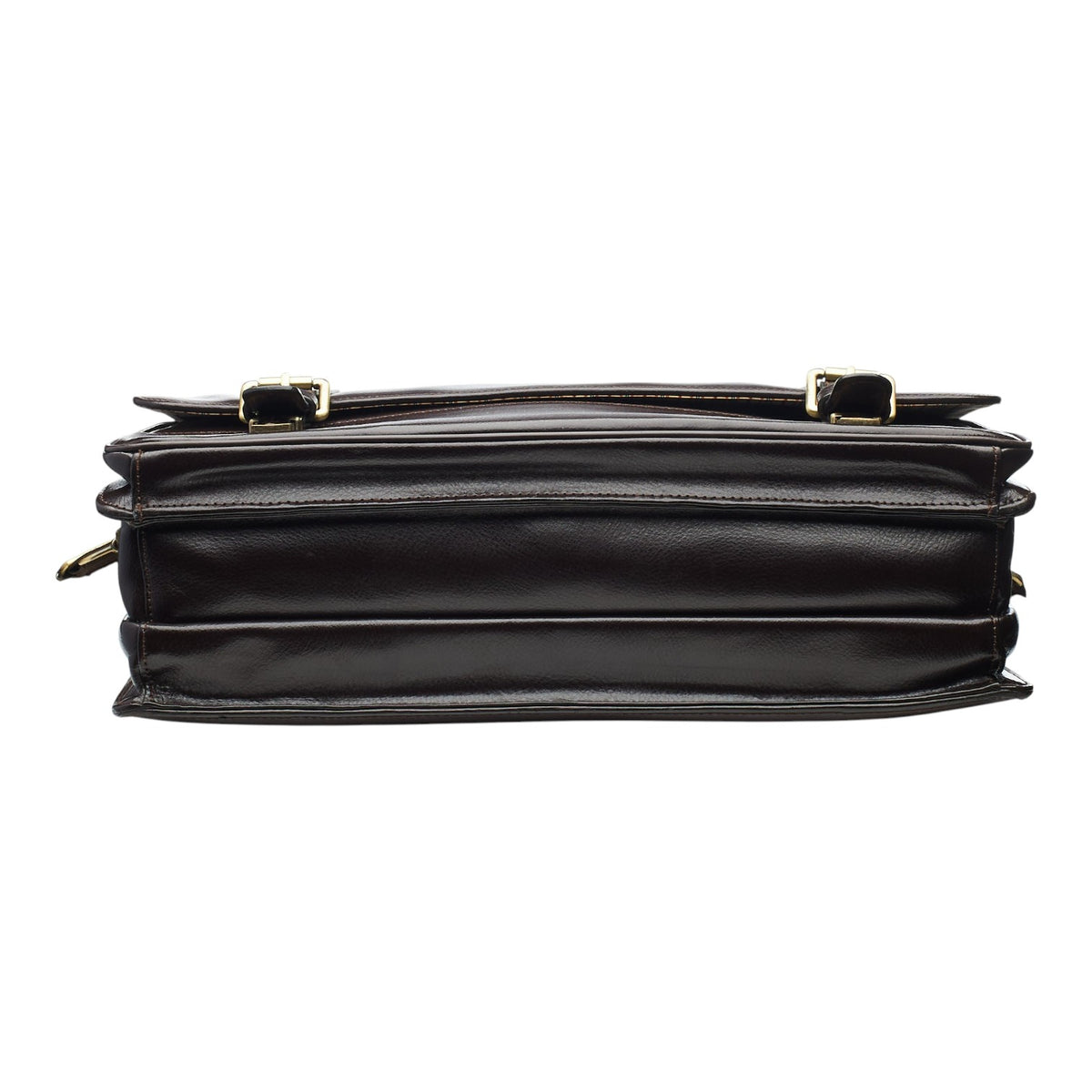 Dark Brown Grain Leather Briefcase