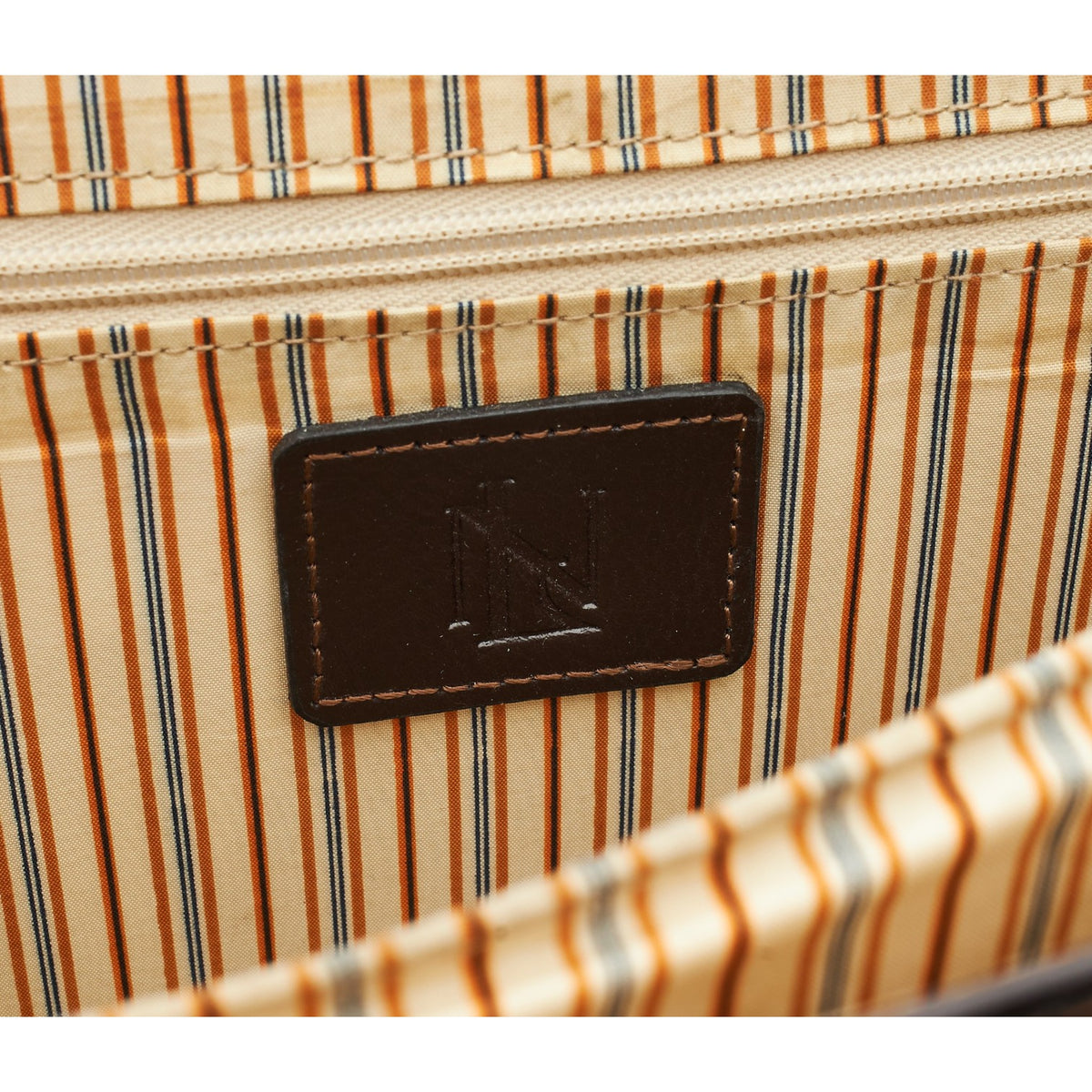 Dark Brown Grain Leather Briefcase