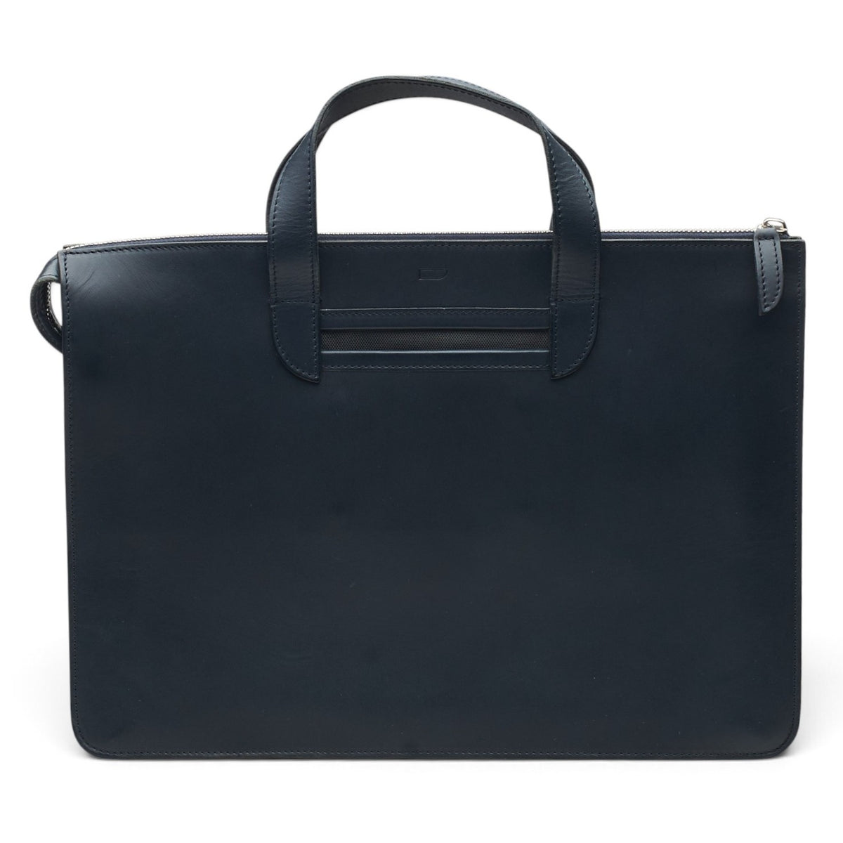 'Vallance' Navy Blue Leather Briefcase