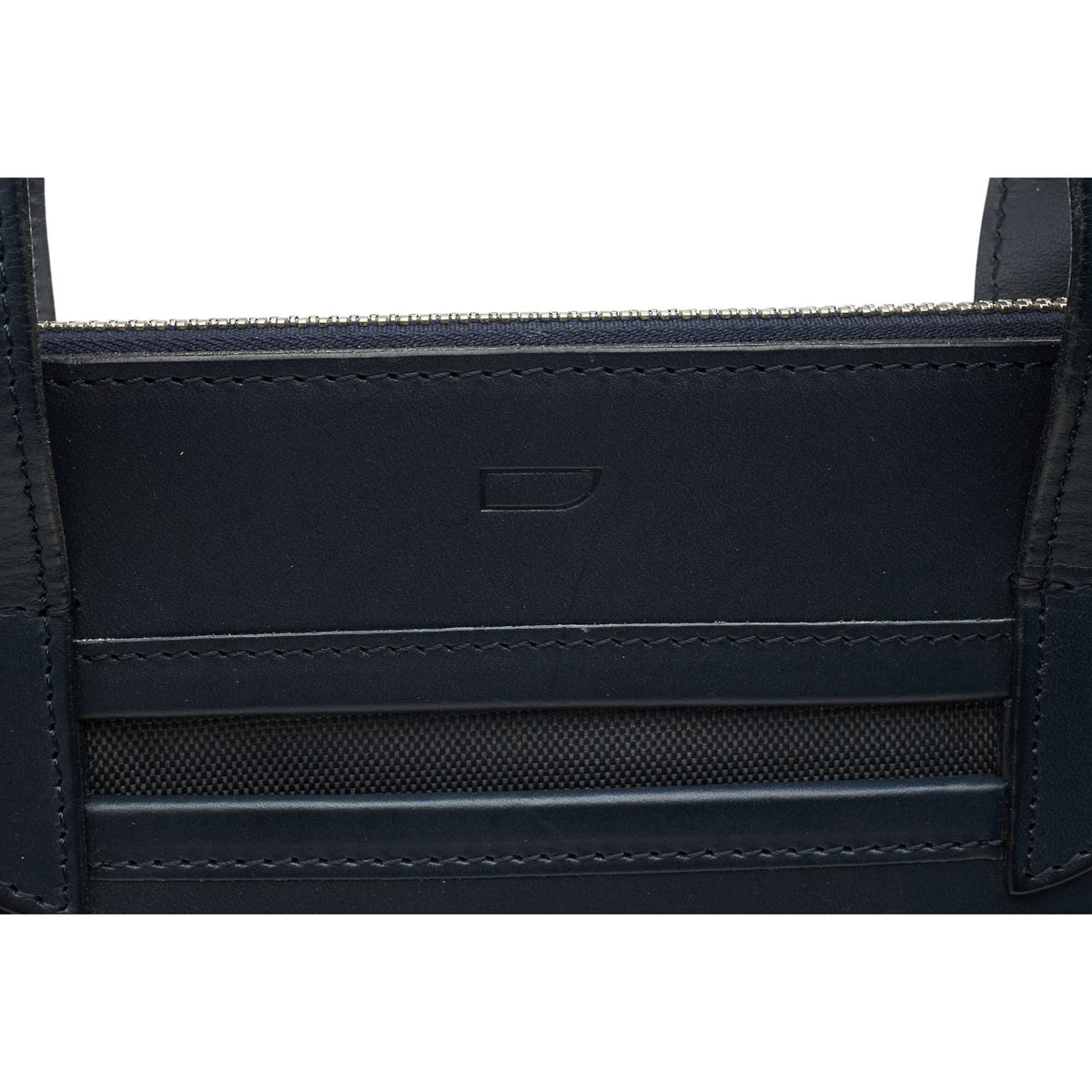 'Vallance' Navy Blue Leather Briefcase