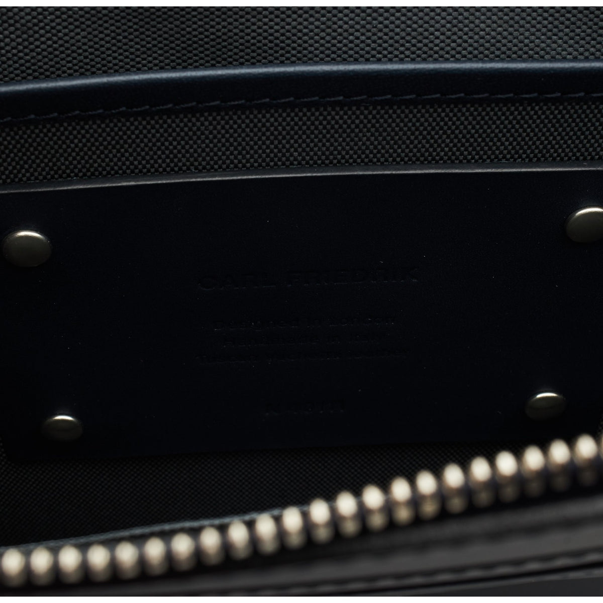 'Vallance' Navy Blue Leather Briefcase