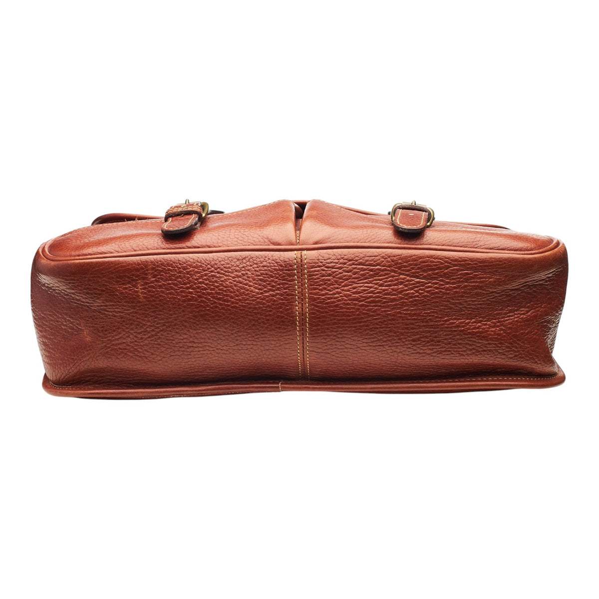 'Small Clipper' Tan Brown Leather Briefcase