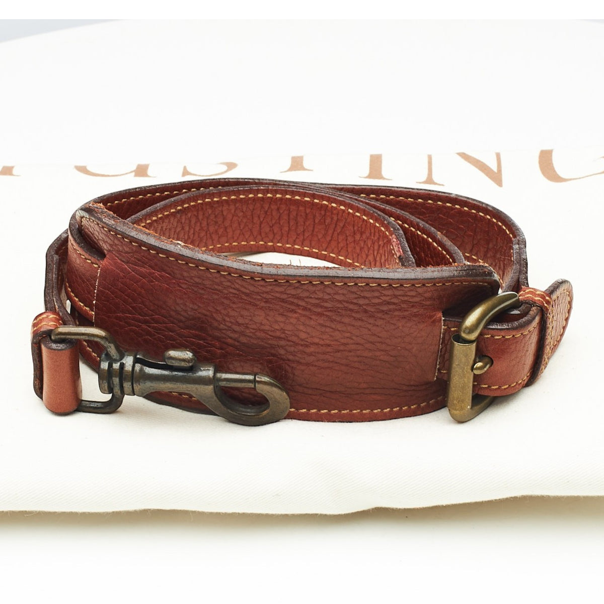 'Small Clipper' Tan Brown Leather Briefcase