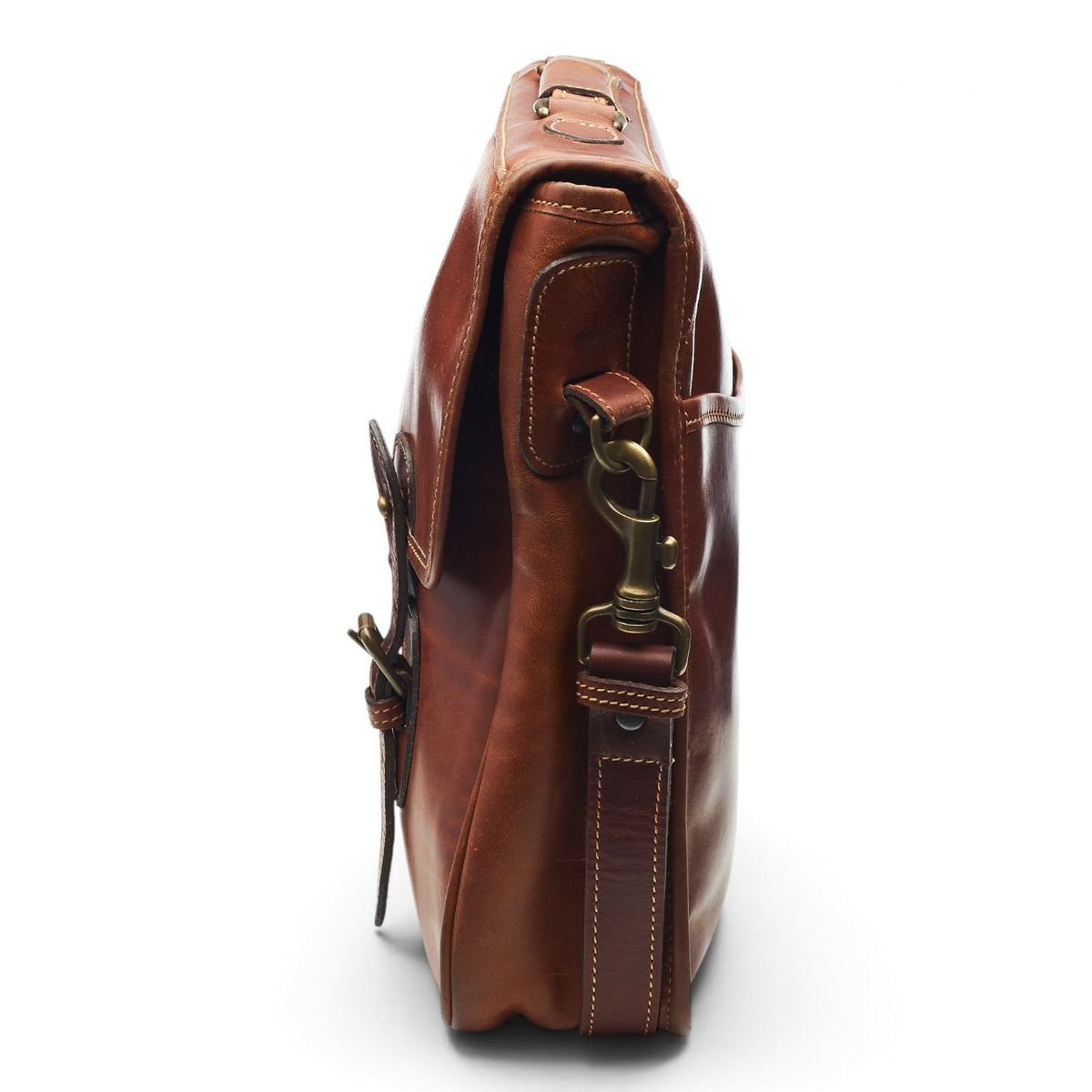 'Wymington' Tan Brown Leather Briefcase