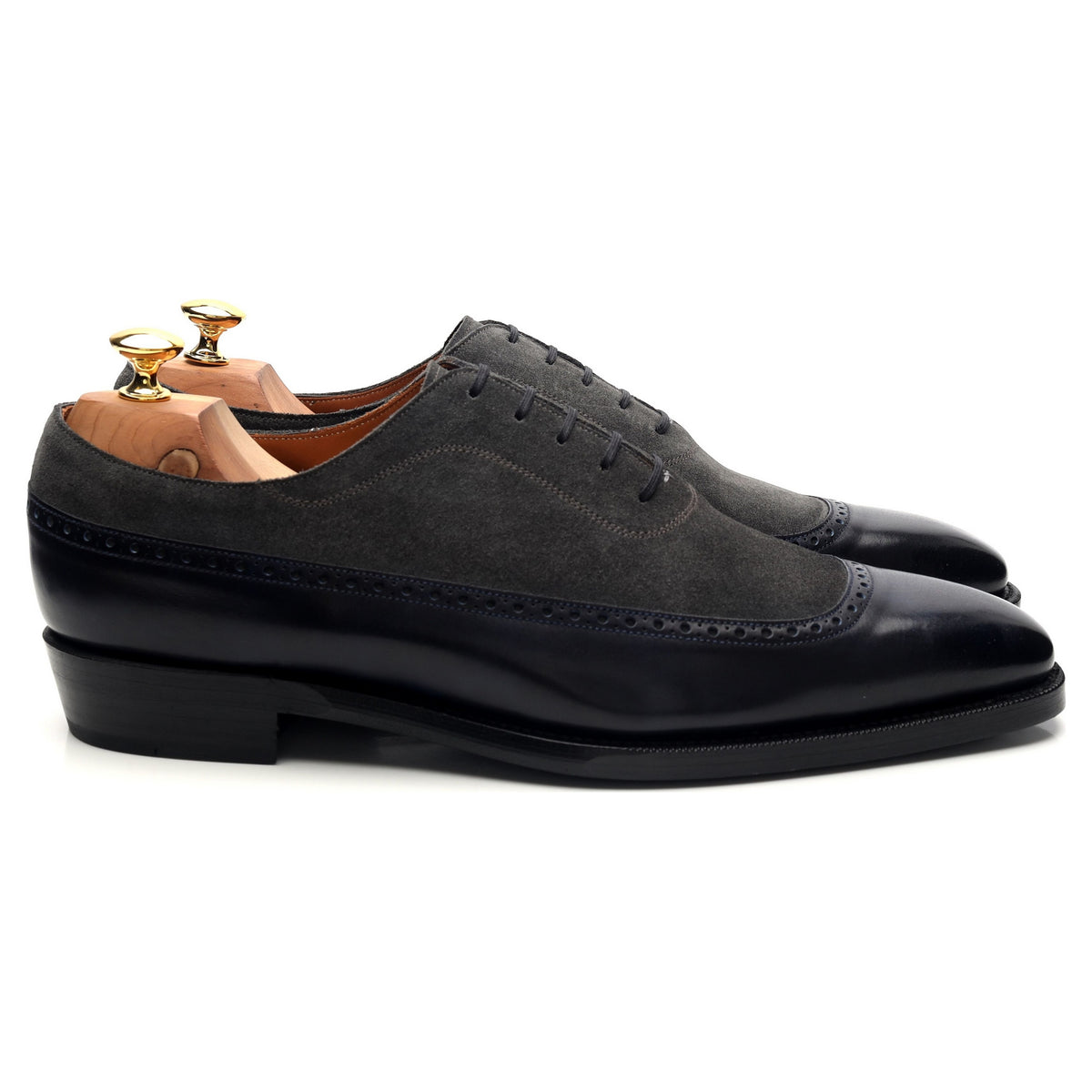 &#39;Sebastien&#39; Navy Blue Museum Leather Oxford UK 11 E