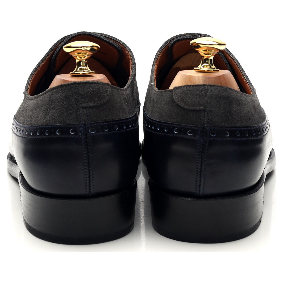 &#39;Sebastien&#39; Navy Blue Museum Leather Oxford UK 11 E