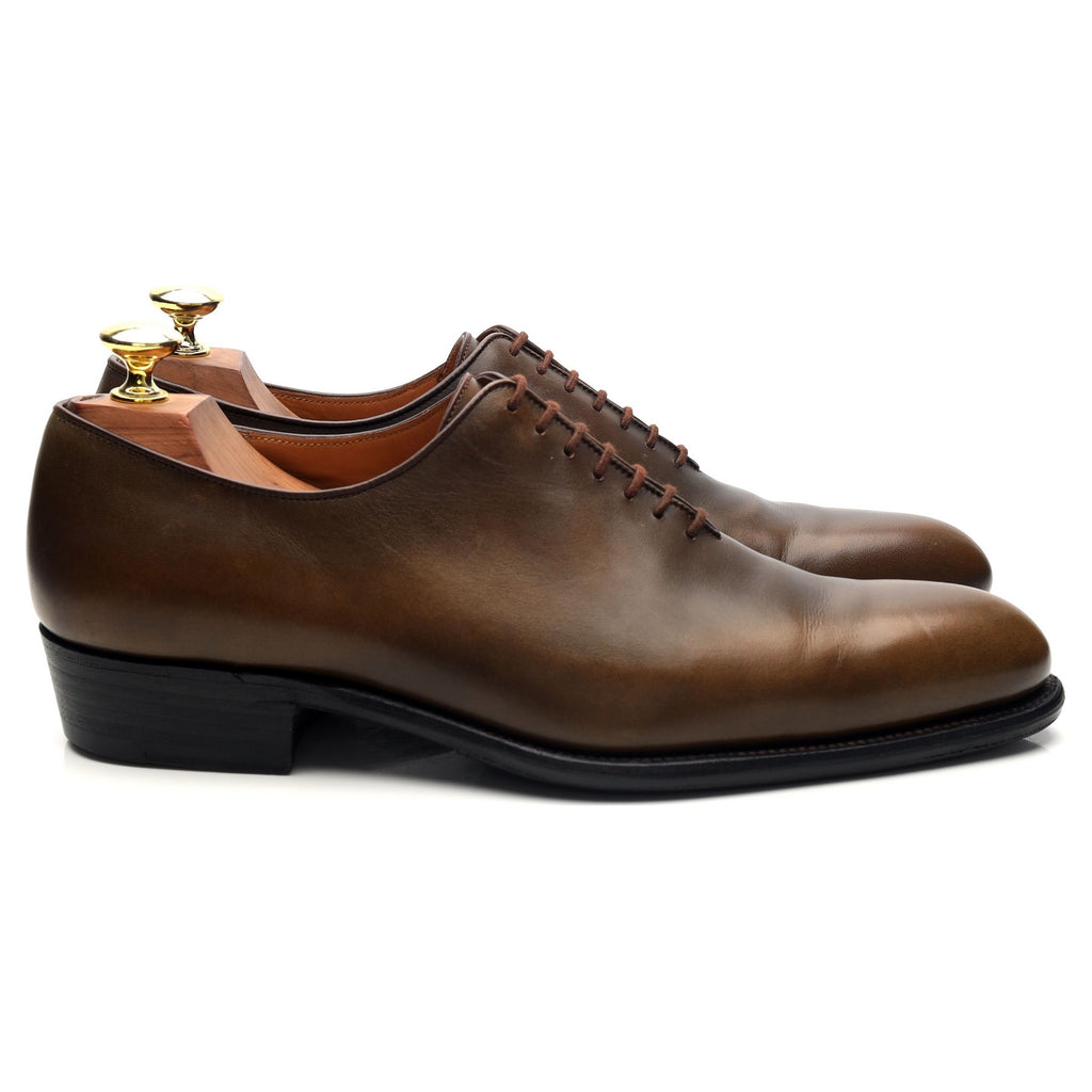 Flore' Brown Leather Wholecut Oxford E UK Abbot's Shoes - Main Image