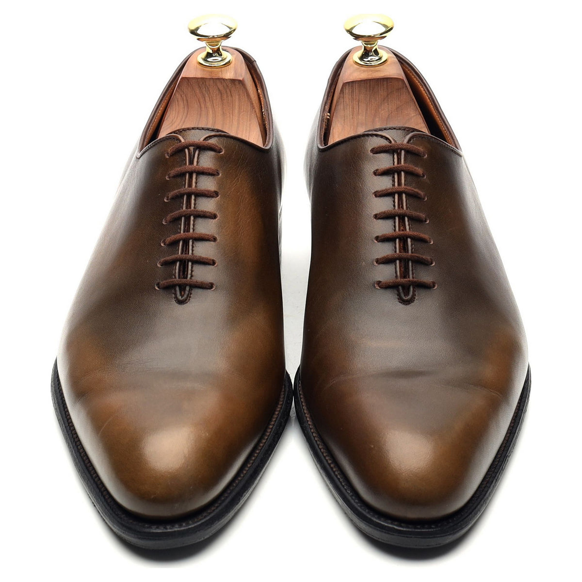 &#39;Flore&#39; Brown Leather Wholecut Oxford 7 E UK 7.5