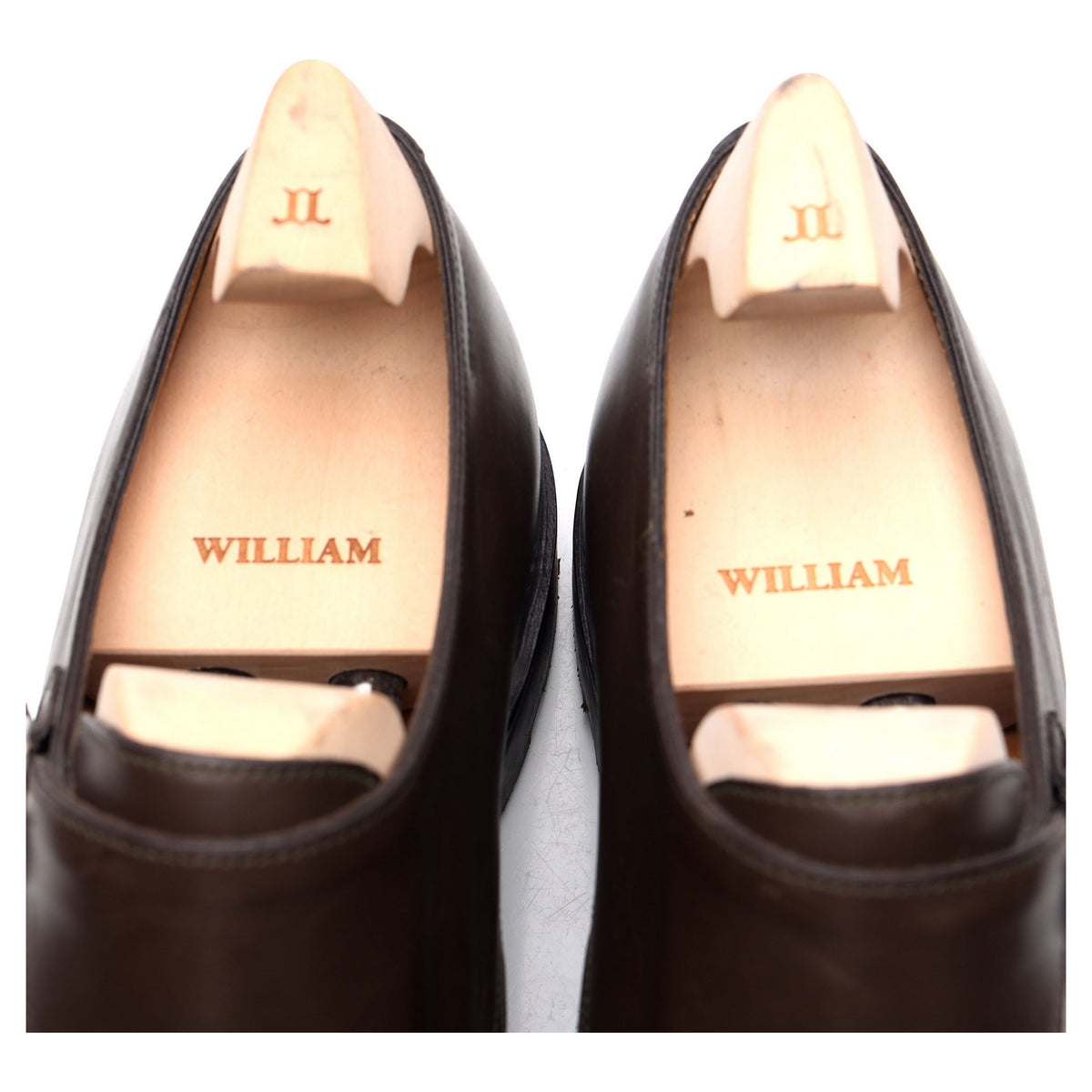 &#39;William&#39; Brown Leather Double Monk Strap UK 10 E