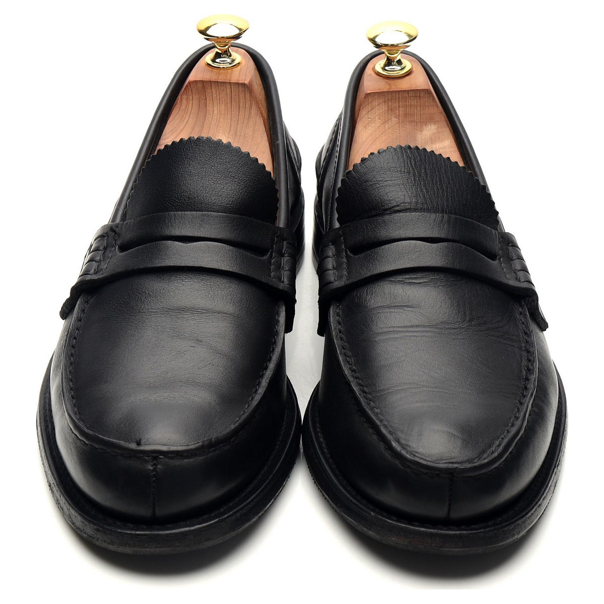 &#39;Pembrey&#39; Black Leather Loafers UK 8 F