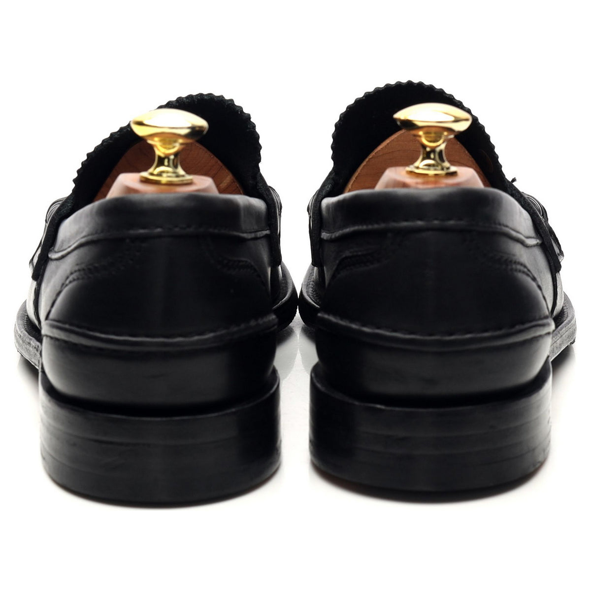 &#39;Pembrey&#39; Black Leather Loafers UK 8 F