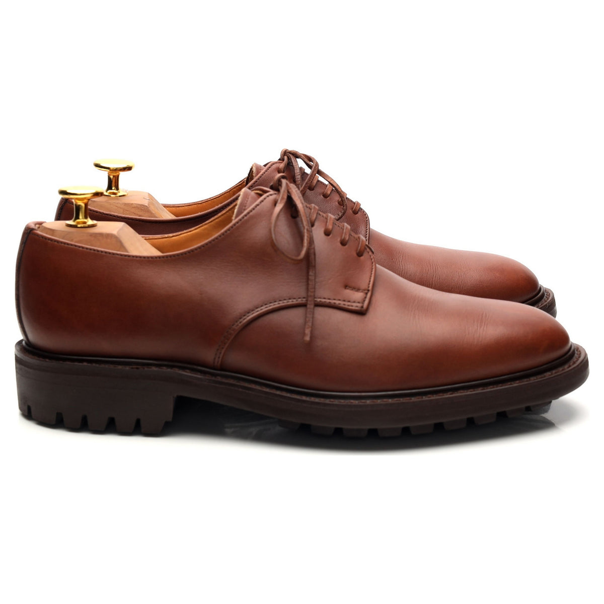 &#39;Boston&#39; Brown Leather Derby UK 6