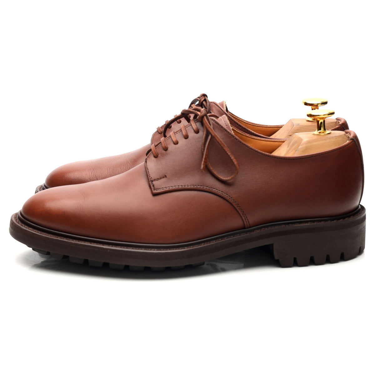 &#39;Boston&#39; Brown Leather Derby UK 6