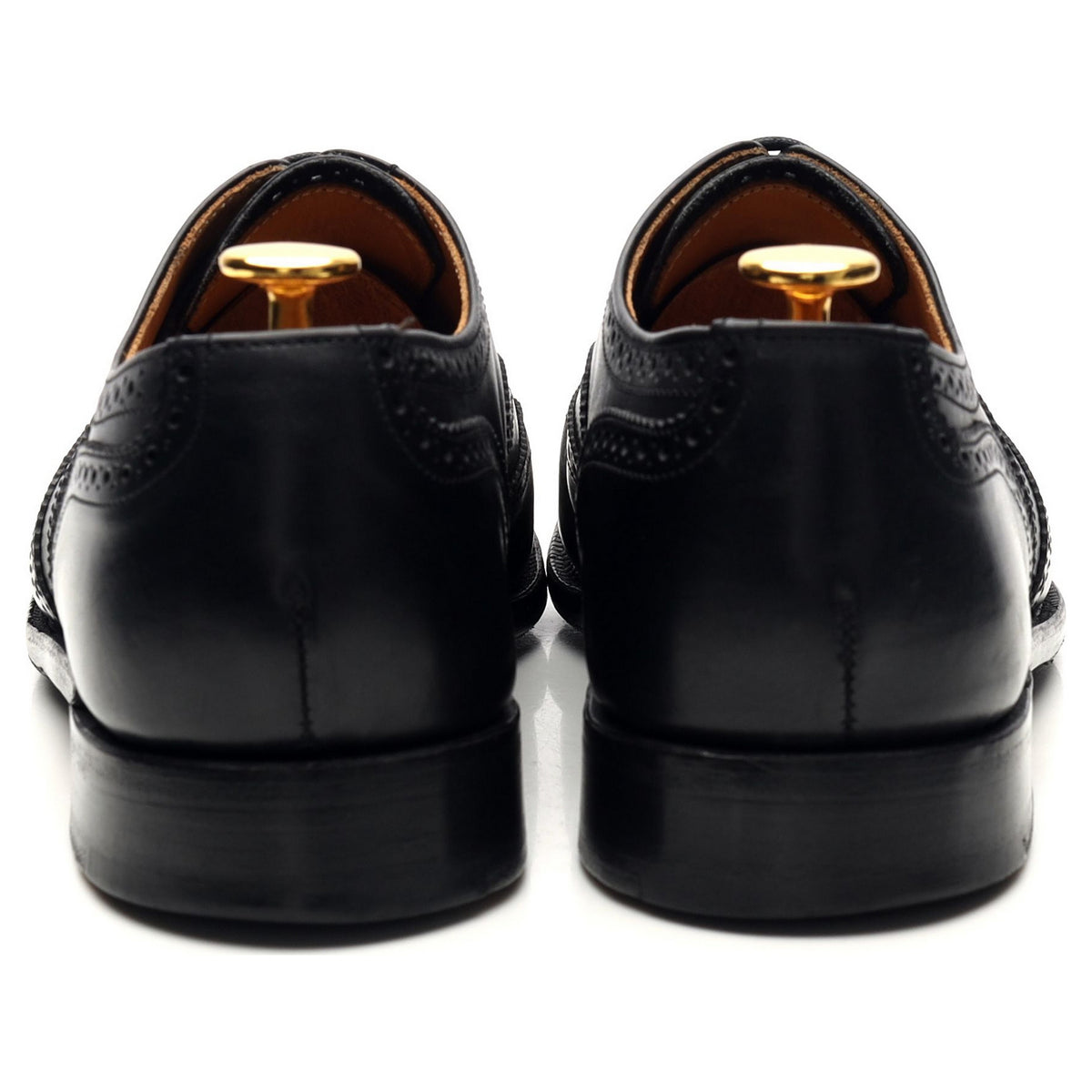 &#39;Epsom&#39; Black Leather Oxford Brogues UK 6