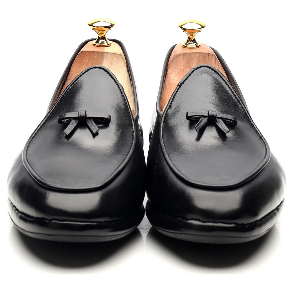 &#39;Mr. Casual&#39; Black Leather Slip On Belgian Loafers UK 10 US 11