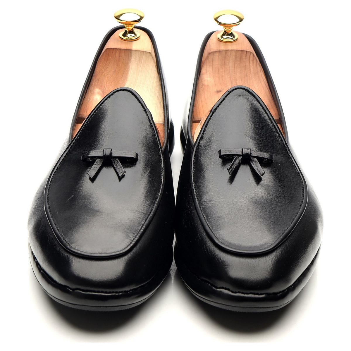 &#39;Mr. Casual&#39; Black Leather Slip On Belgian Loafers UK 10 US 11