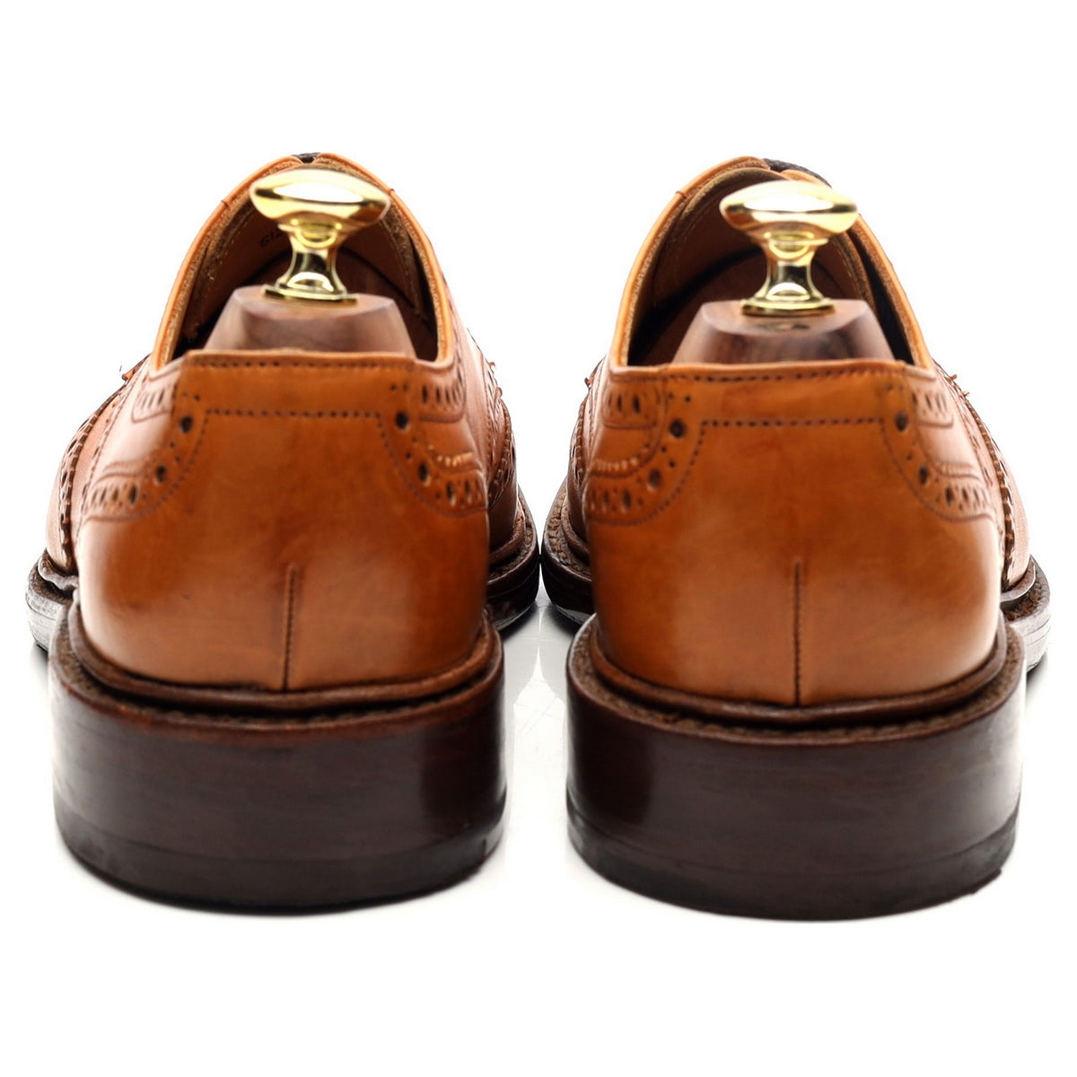 1880 &#39;Chester 2&#39; Tan Brown Leather Derby Brogues UK 7 F