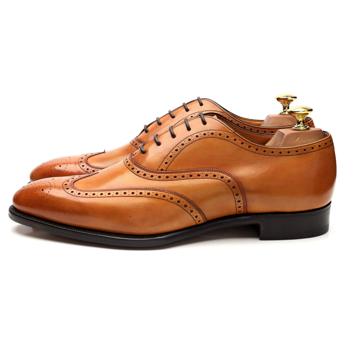 Crown Collection &#39;Carroll&#39; Tan Brown Leather Oxford Brogues UK 8.5 F