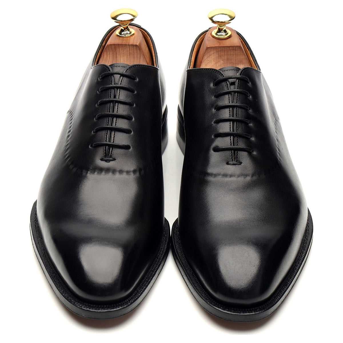 Crown Collection &#39;Eliot&#39; Black Leather Wholecut Oxford UK 8.5 F