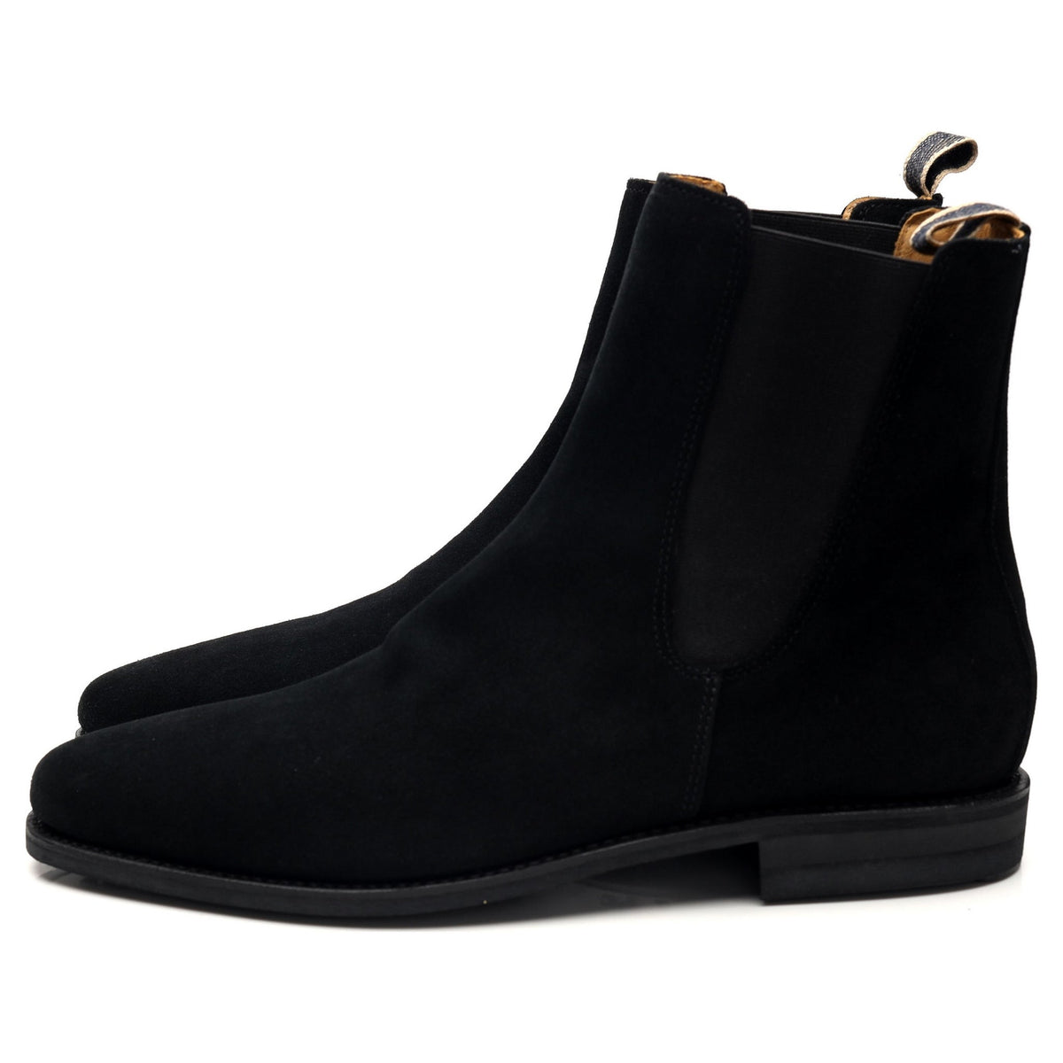 Black Suede Chelsea Boots UK 8.5