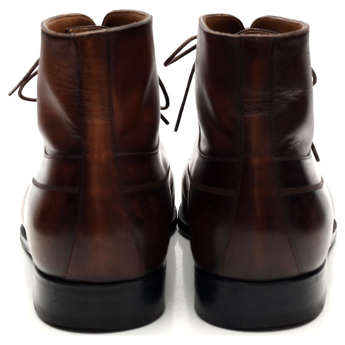 Brown Leather Ankle Boots UK 9