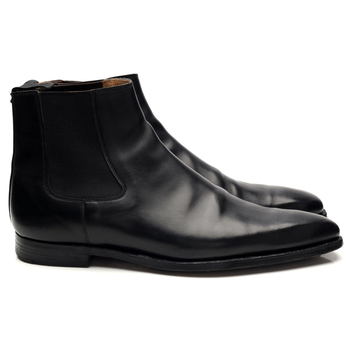 &#39;Lingfield&#39; Black Leather Chelsea Boots UK 8.5 E