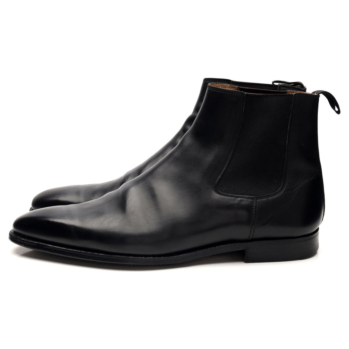 &#39;Lingfield&#39; Black Leather Chelsea Boots UK 8.5 E