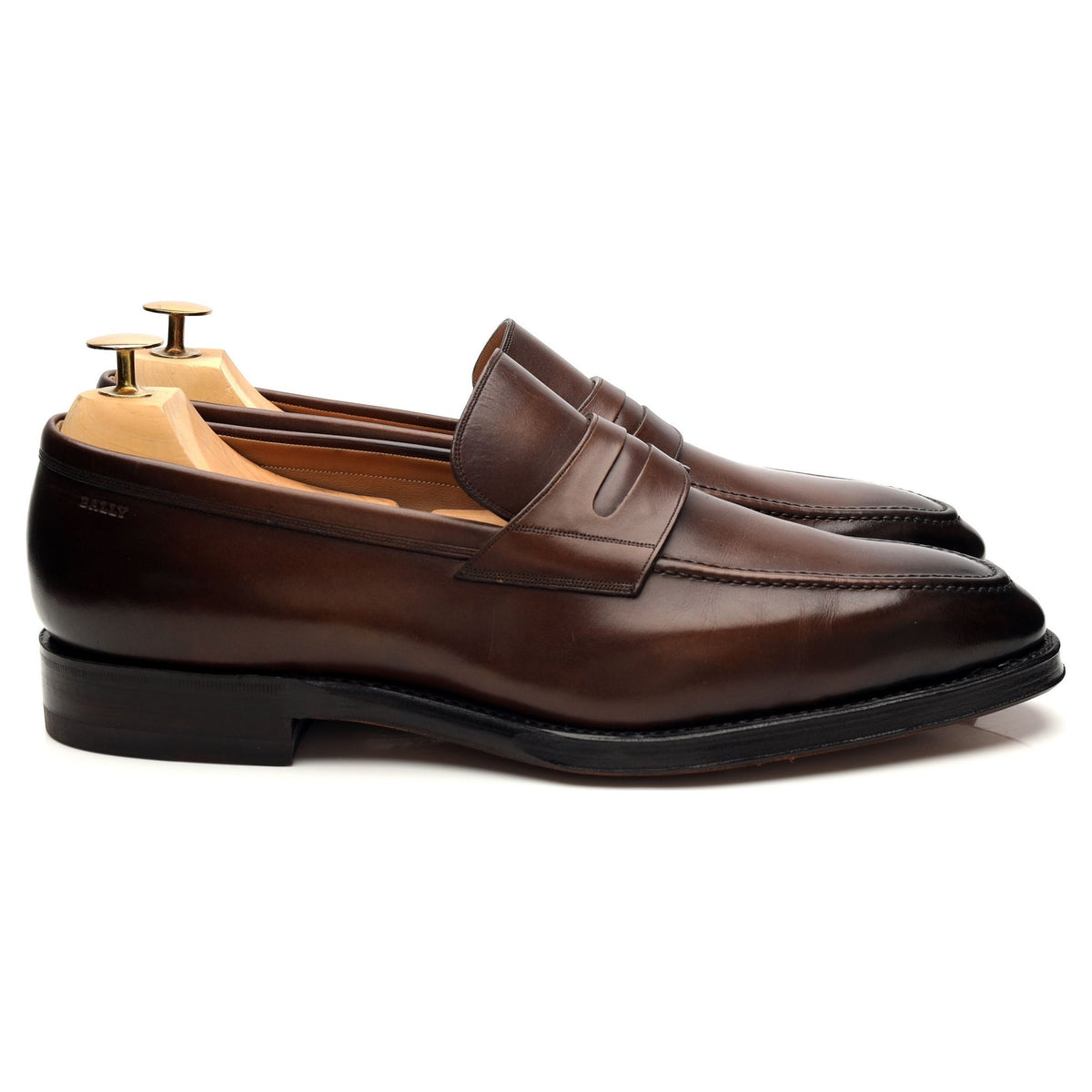 Scribe &#39;Scarbono&#39; Dark Brown Leather Loafers UK 8 F