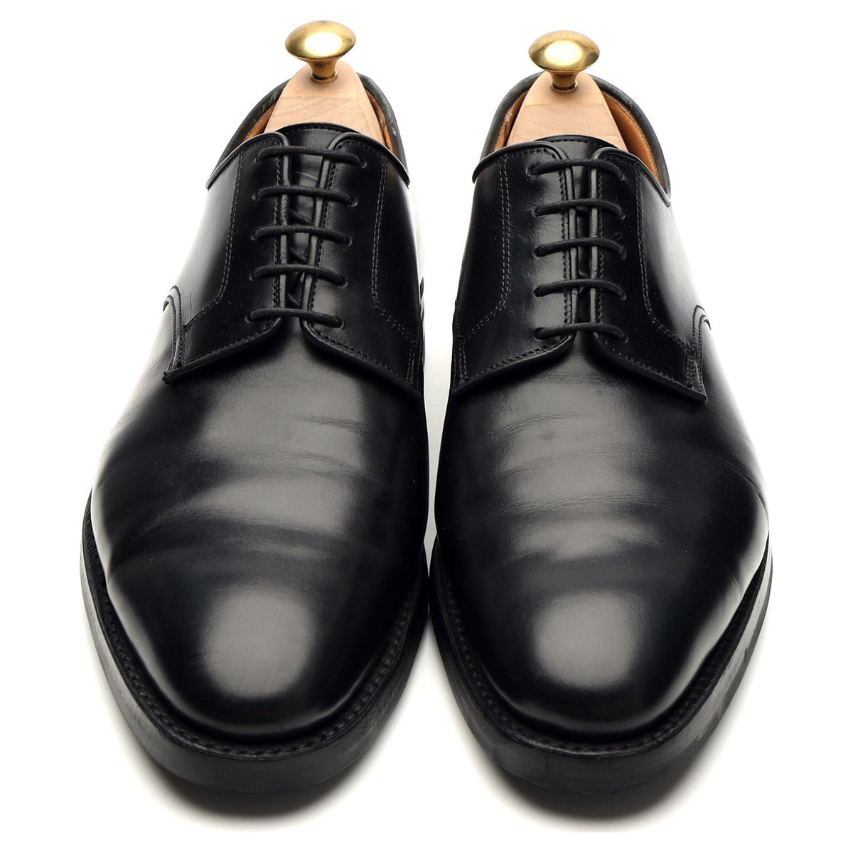 &#39;Bristol&#39; Black Leather Derby UK 8.5 E