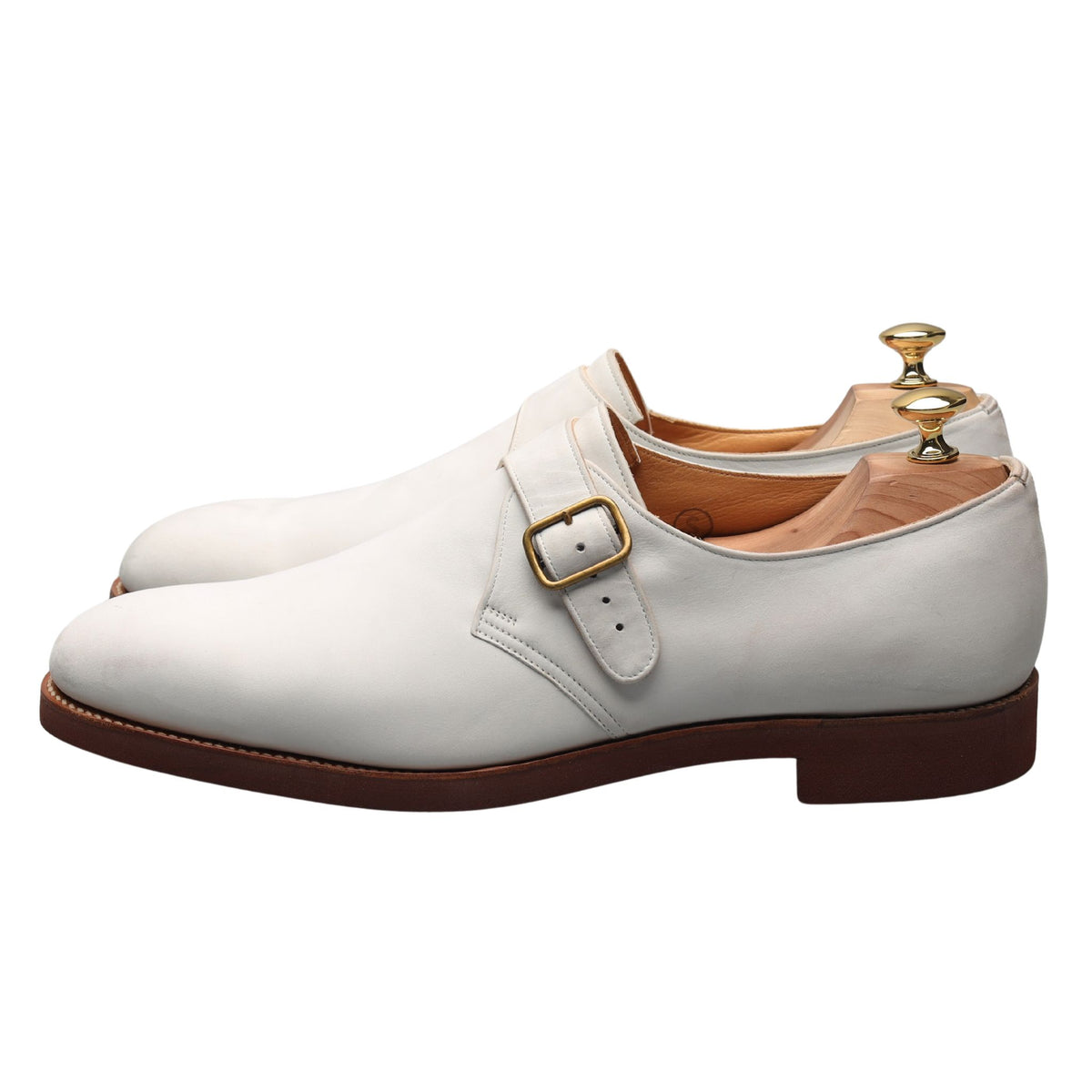 White Nubuck Monk Strap UK 11.5 E