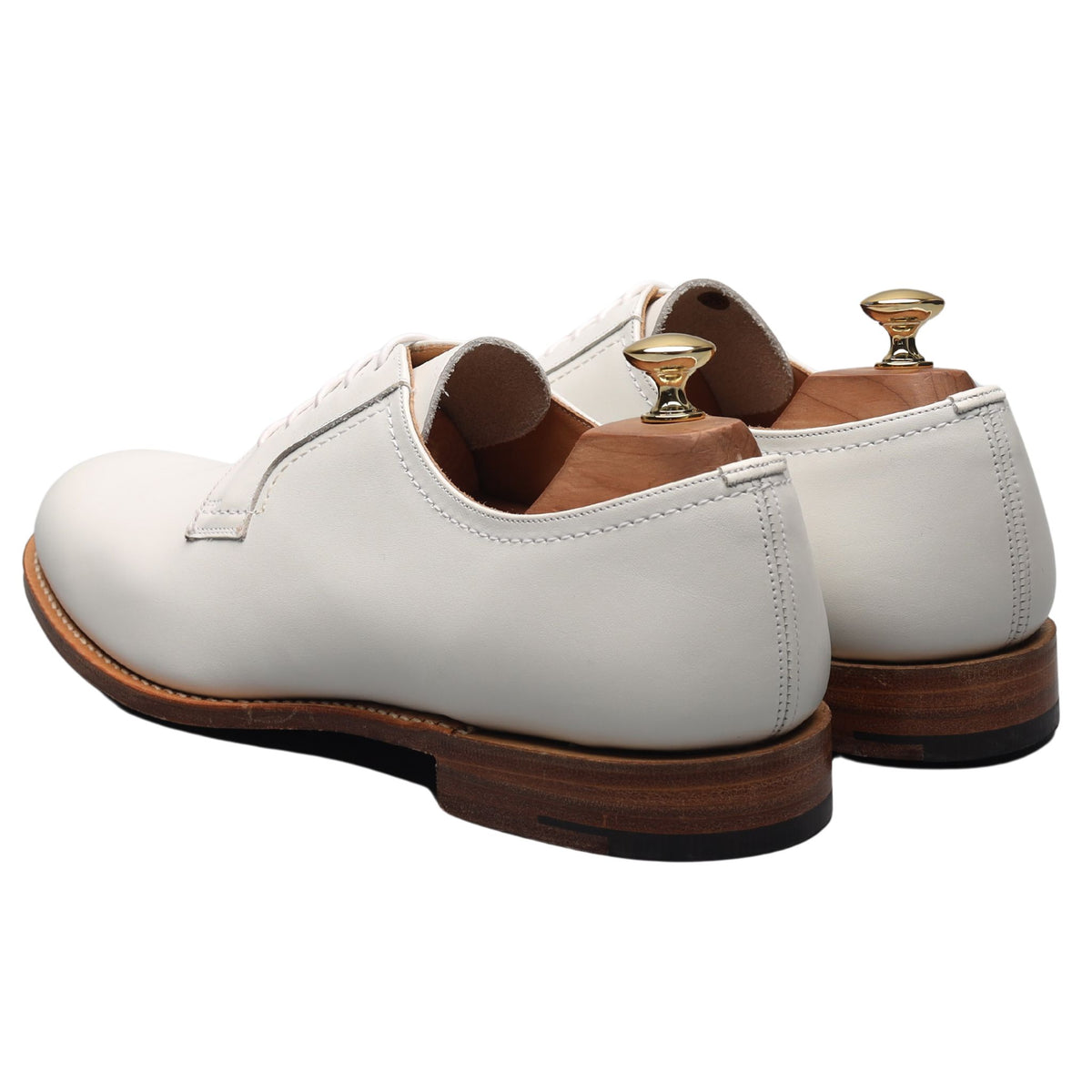 &#39;Barkson&#39; White Leather Derby UK 10 F