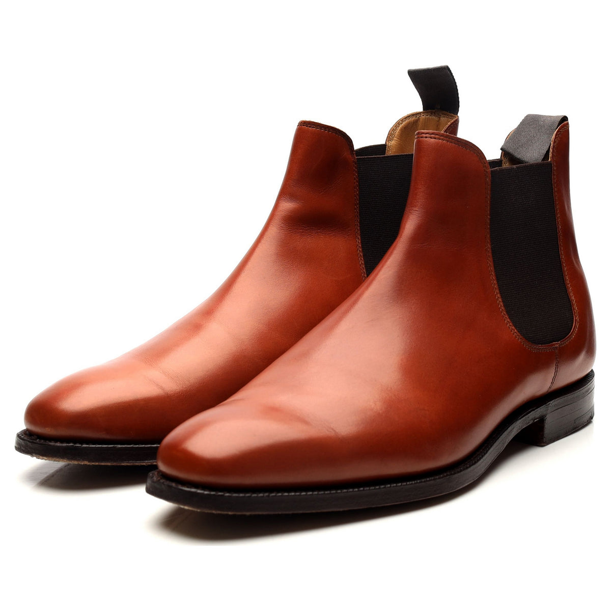 &#39;Chelsea 3&#39; Tan Brown Leather Chelsea Boots UK 7.5 E