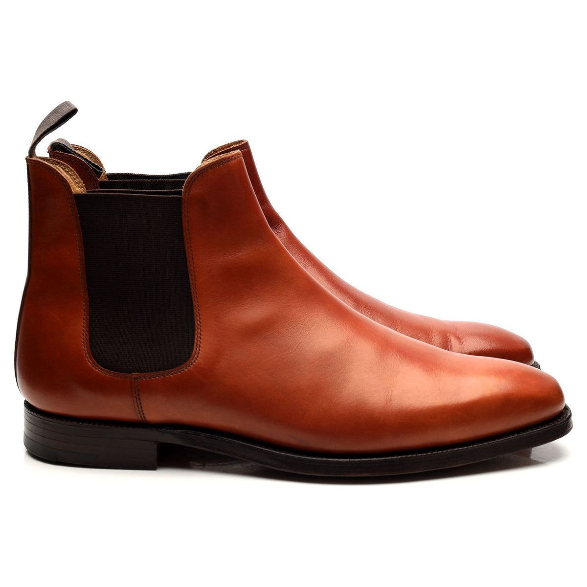 &#39;Chelsea 3&#39; Tan Brown Leather Chelsea Boots UK 7.5 E