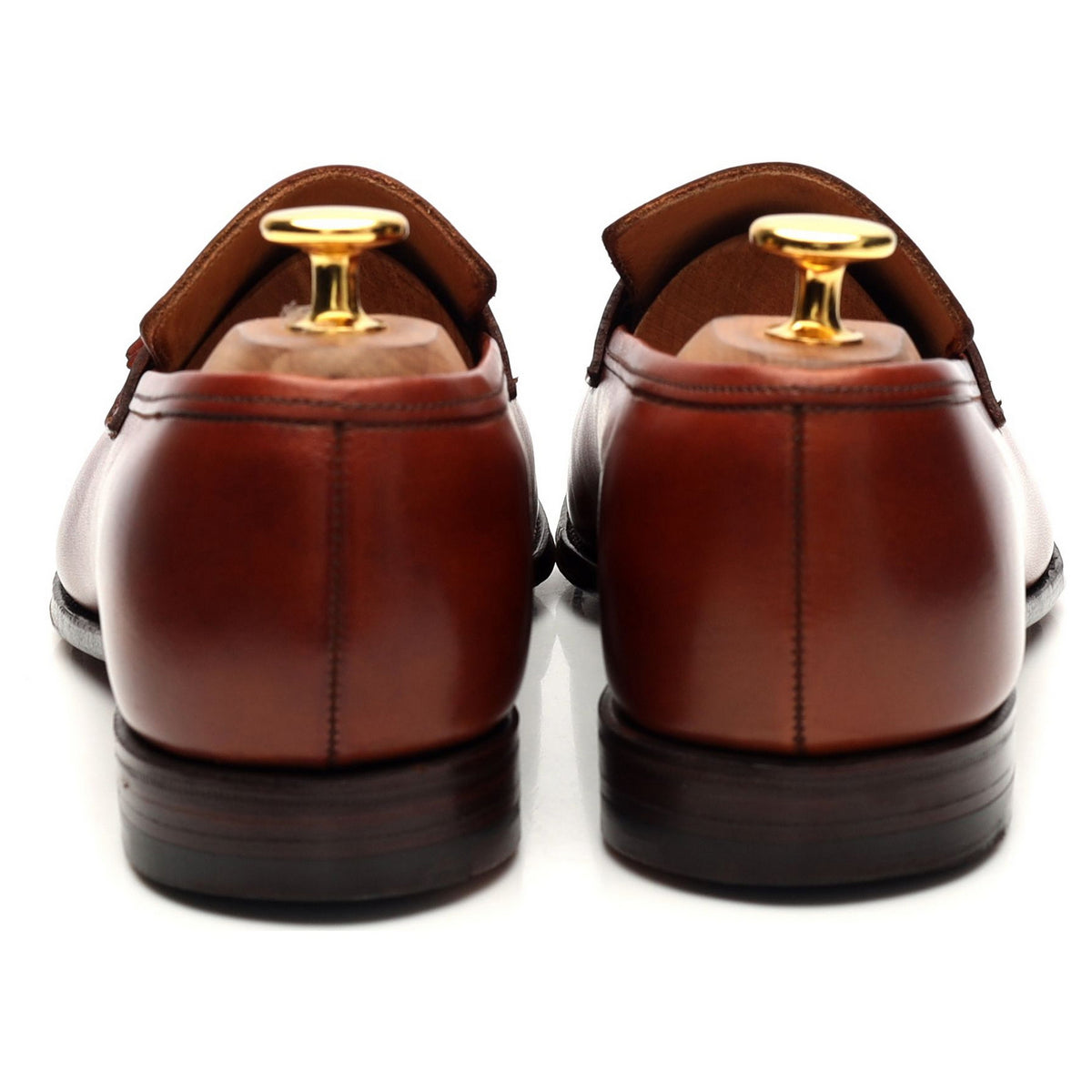 &#39;Sophie 2&#39; Tan Brown Leather Tassel Loafers UK 6 C