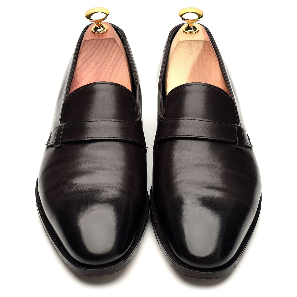 &#39;Upton&#39; Dark Brown Leather Loafer UK 7 E