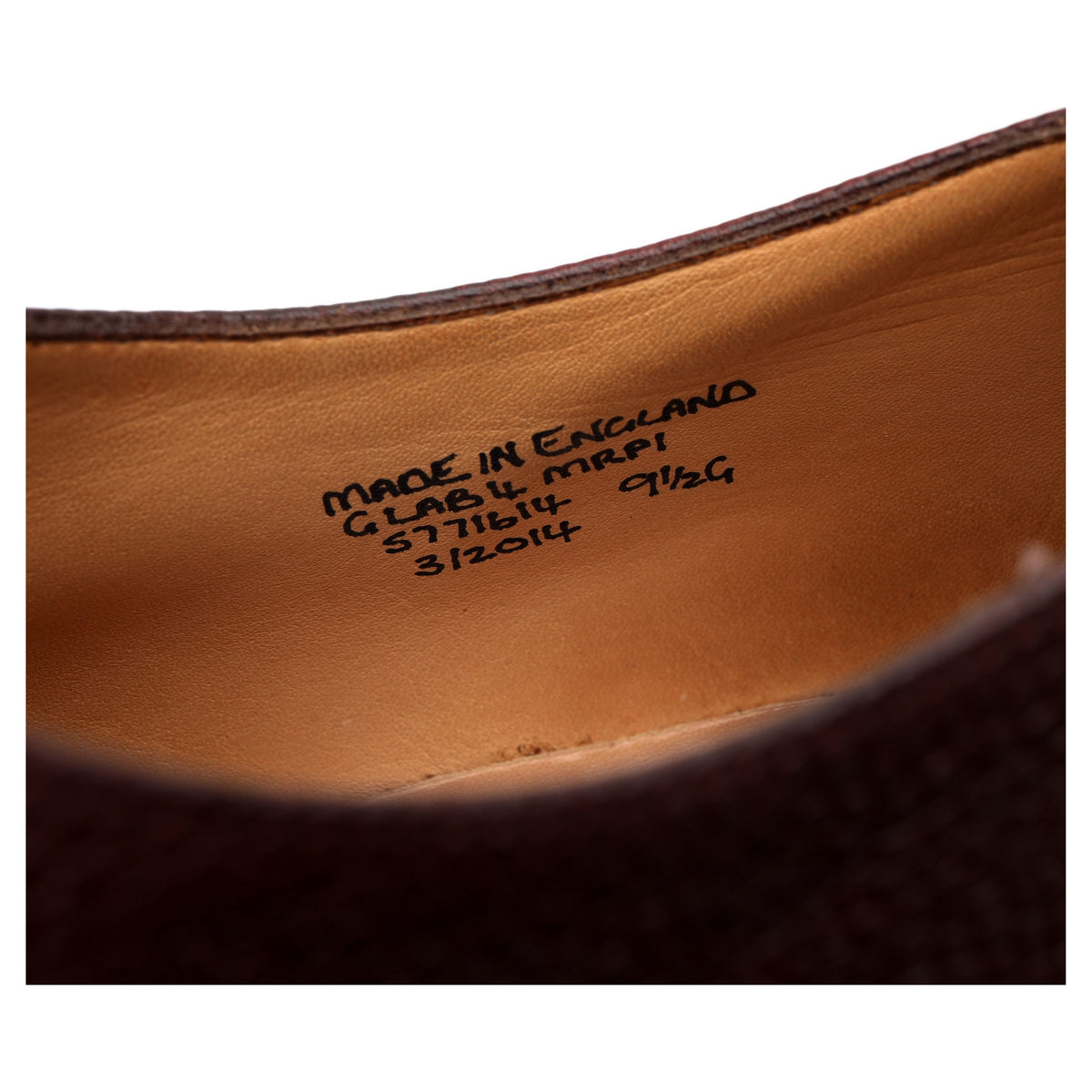 G:Lab Dark Brown Grain Leather Derby UK 9.5 G