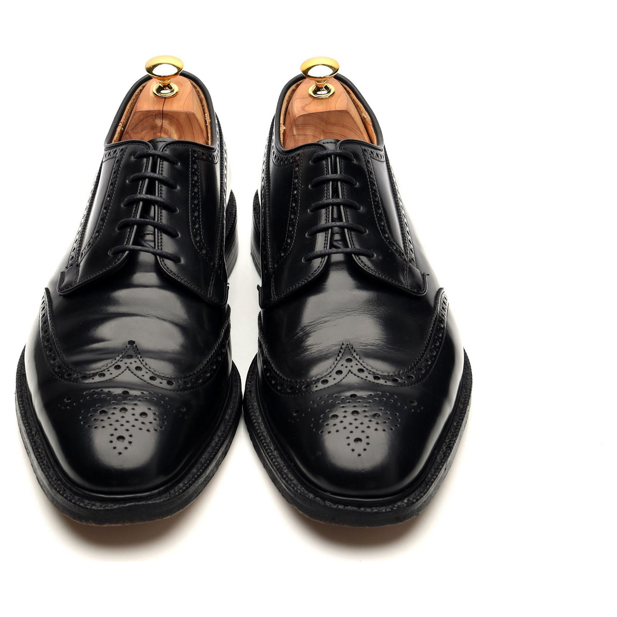 &#39;Grafton&#39; Black Leather Derby Brogue UK 12 F