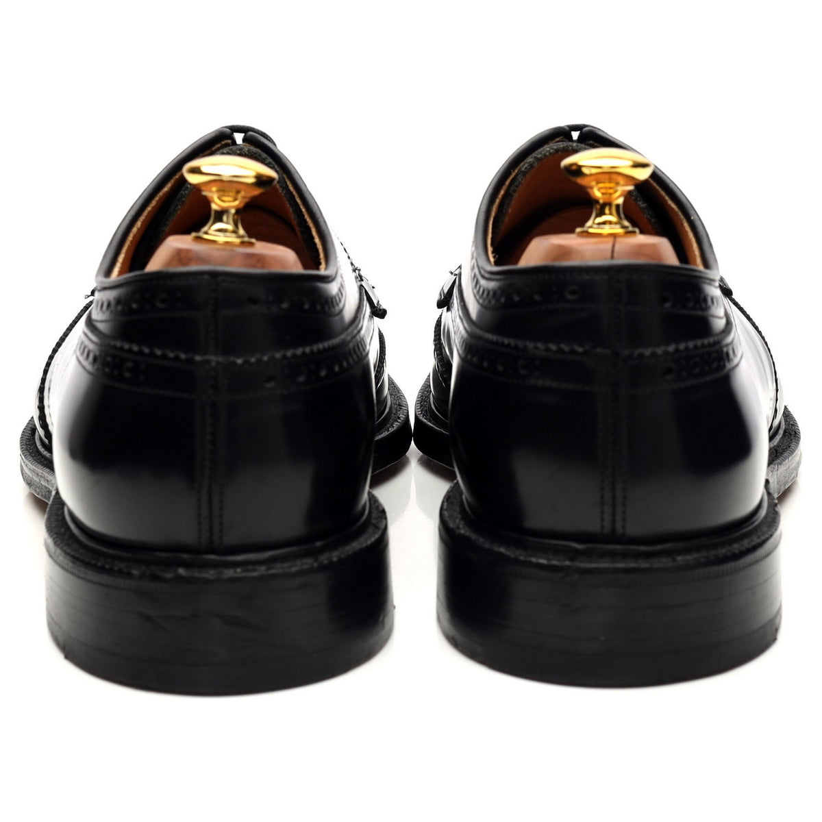 &#39;Grafton&#39; Black Leather Derby Brogue UK 12 F