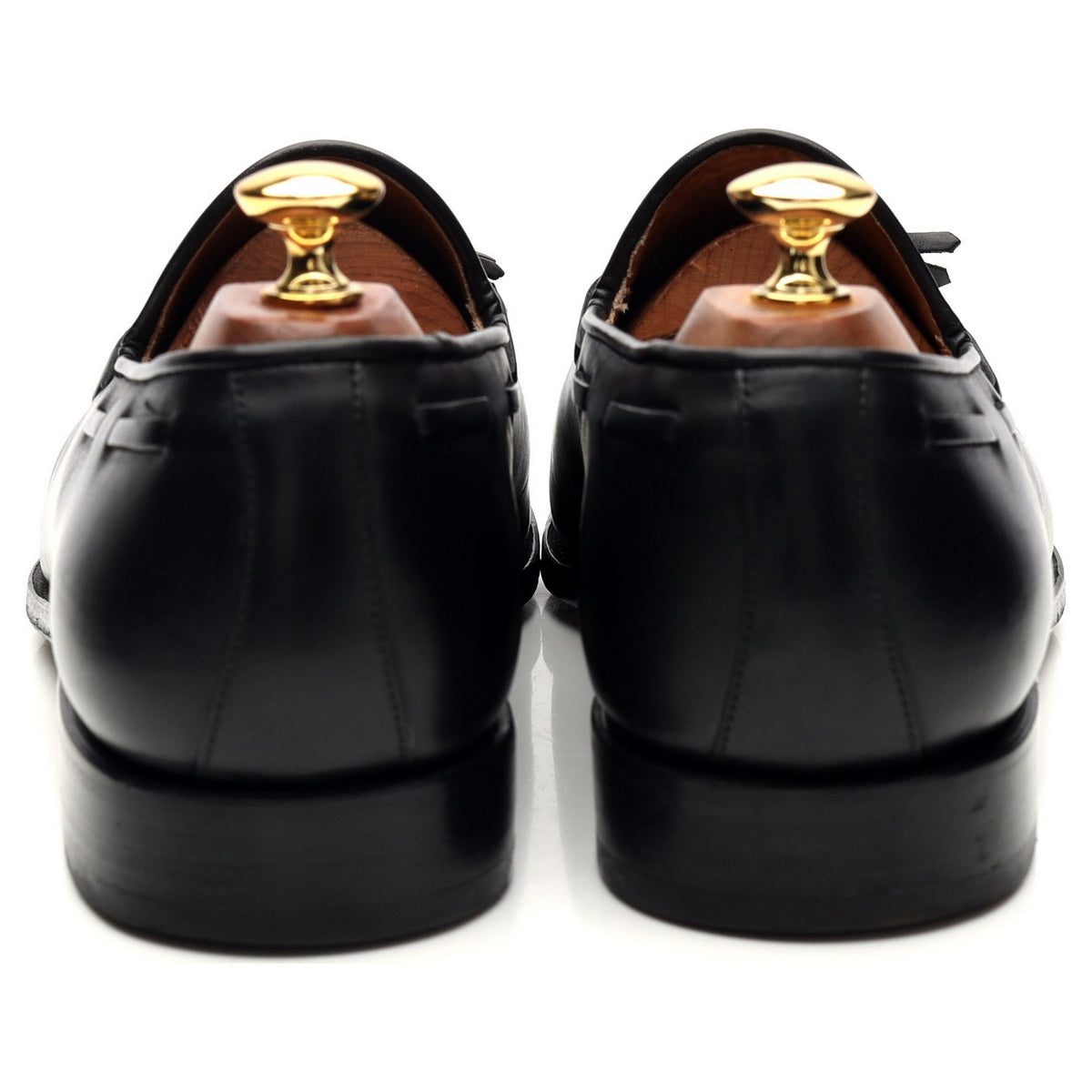 &#39;734&#39; Black Leather Tassel Loafer UK 10 EEE