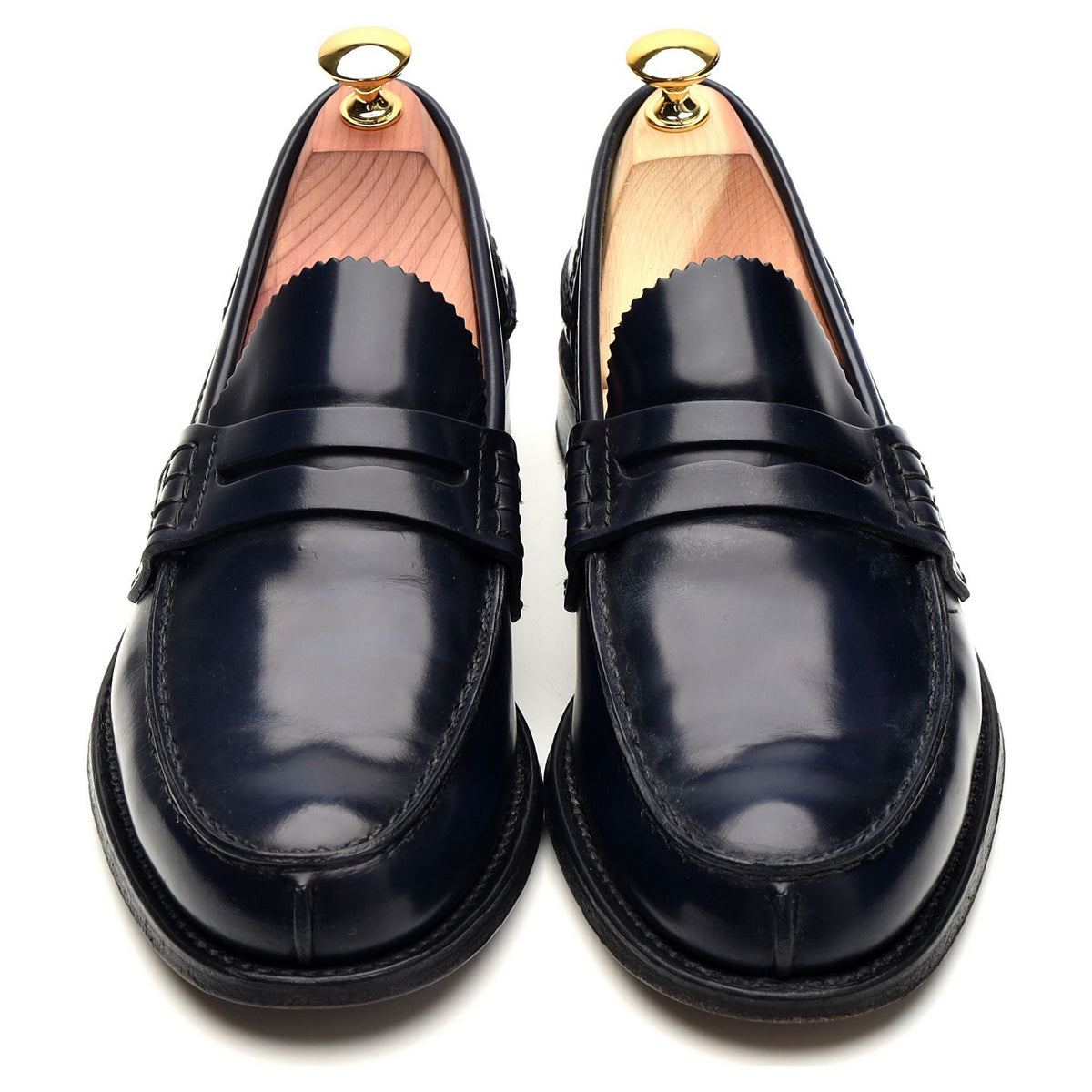 &#39;Tunbridge&#39; Navy Blue Leather Loafer UK 7 G