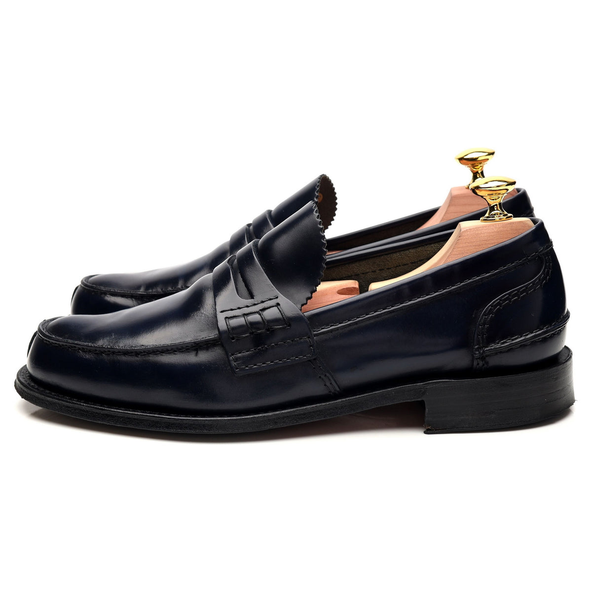 &#39;Tunbridge&#39; Navy Blue Leather Loafer UK 7 G