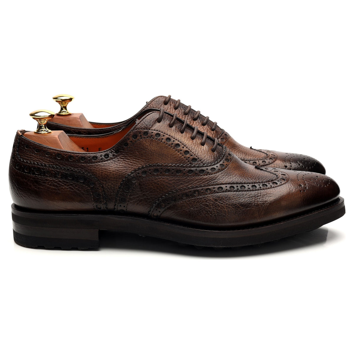 Dark Brown Grain Leather Oxford Brogue UK 9.5 F