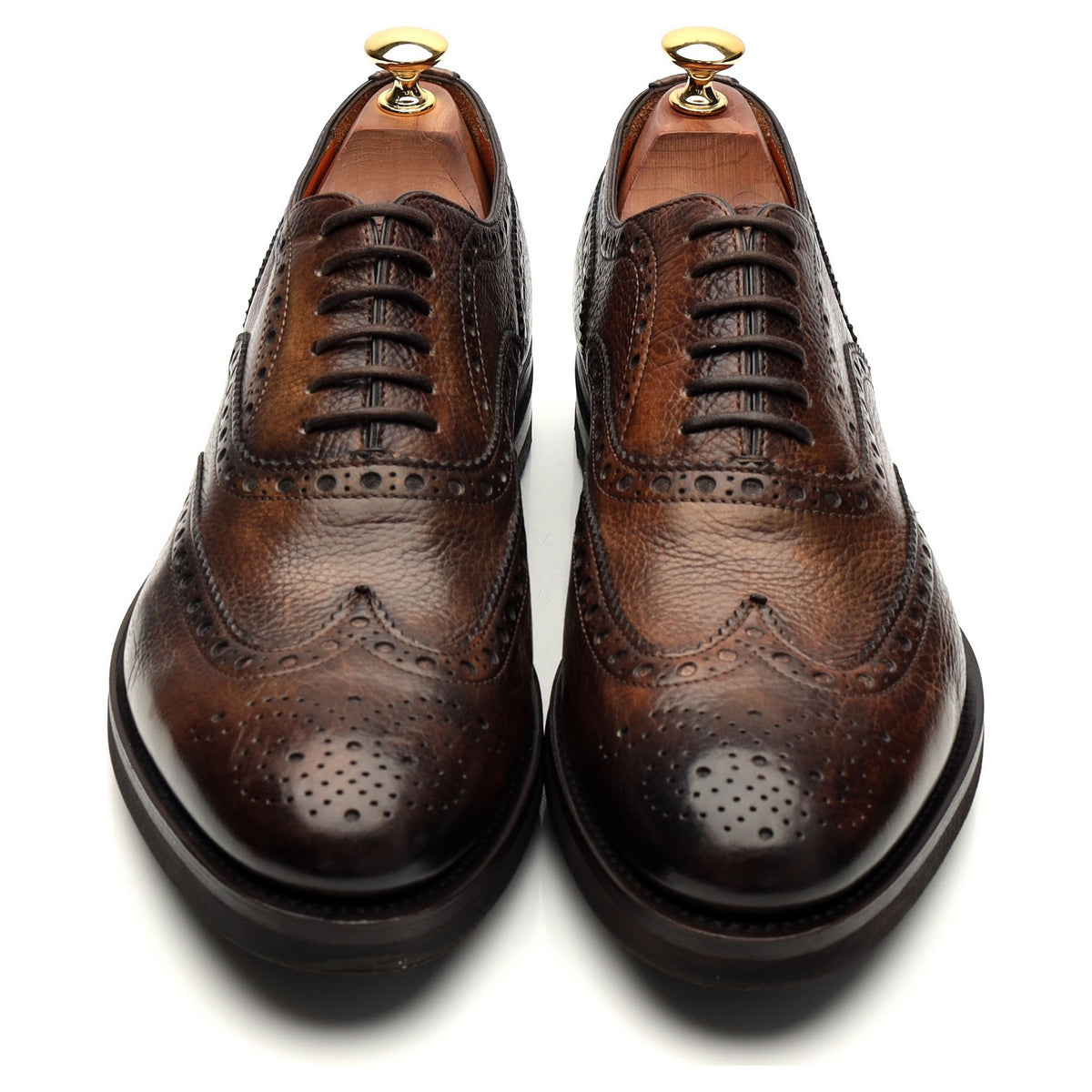 Dark Brown Grain Leather Oxford Brogue UK 9.5 F