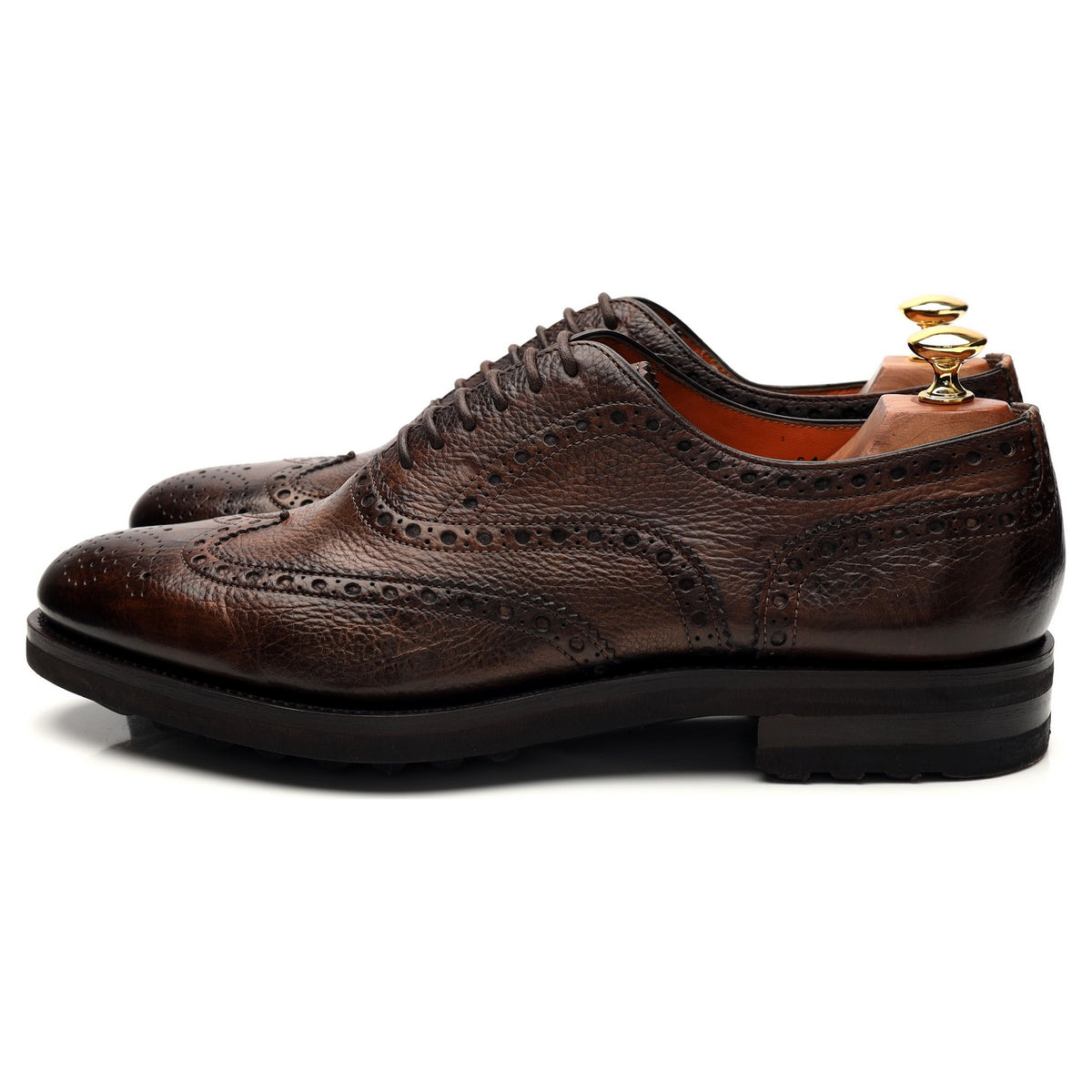 Dark Brown Grain Leather Oxford Brogue UK 9.5 F