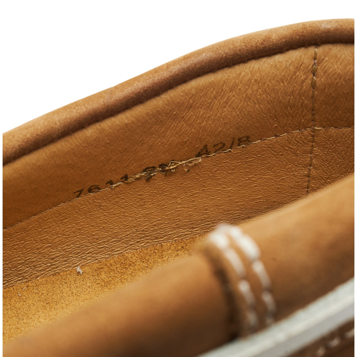 Tan Brown Nubuck Leather Boat Shoes UK 8