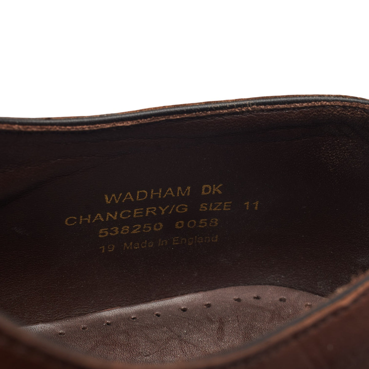 'Wadham' Brown Leather Oxford UK 11 G