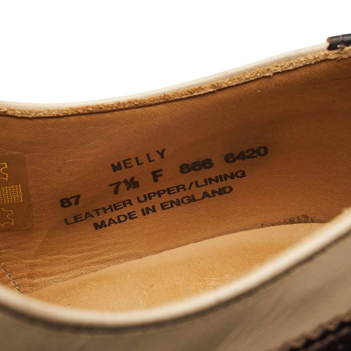 'Melly' Dark Brown & Cream Leather Oxford Spectator Brogues UK 7.5 F