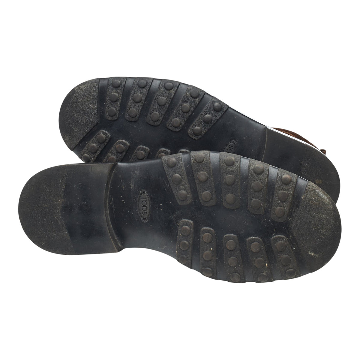 Dark Brown Suede Apron Boots UK 8.5