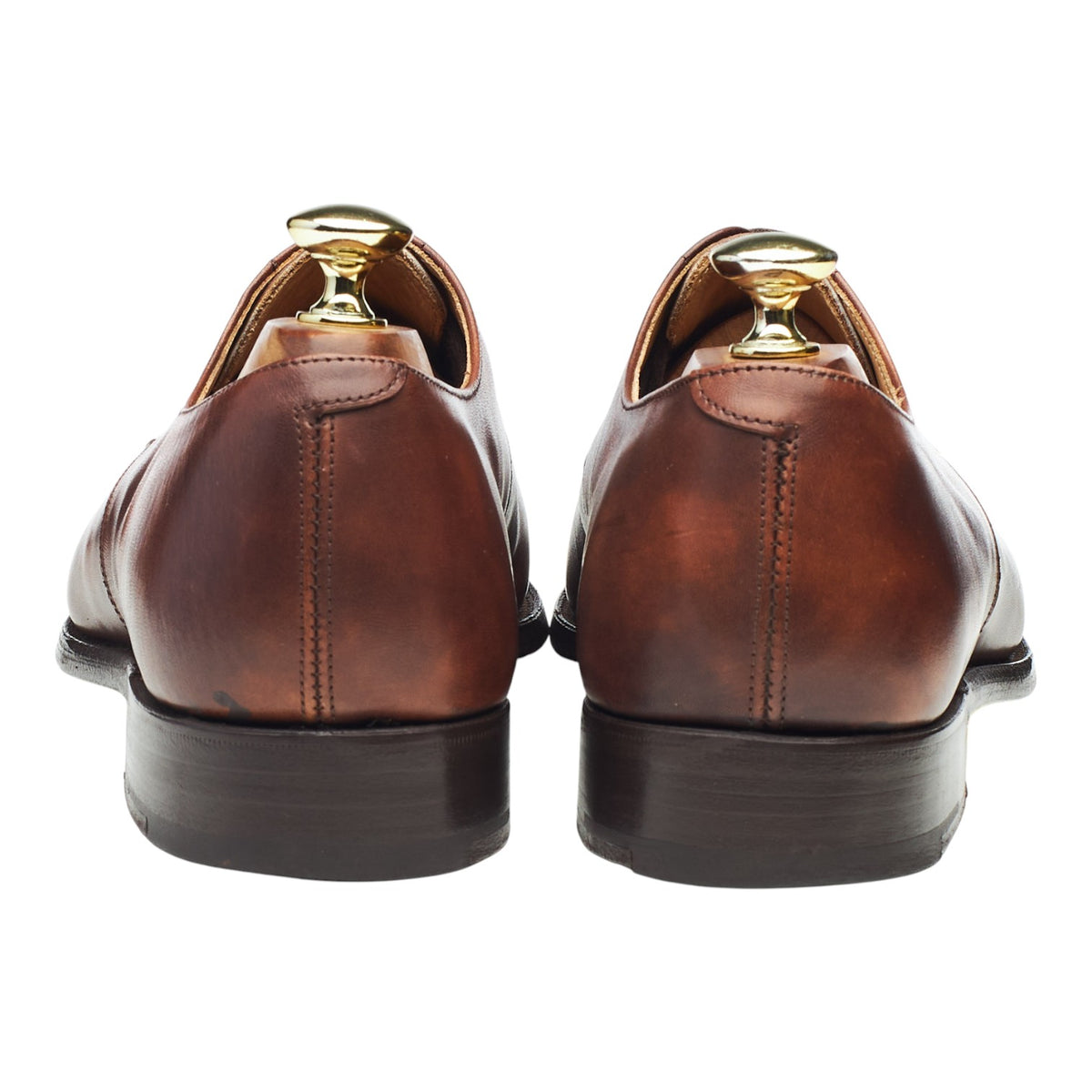 'Abingdon' Dark Brown Museum Leather Split Toe Derby UK 7.5